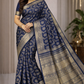 Royal Blue with Silver Color Kanjivaram Pure Silk Saree