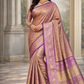 Elegant Gold Tissue Kanjivaram with Royal Violet Accents