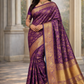 Dual Tone Royal Purple Kanjivaram with Antique Gold Zari