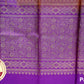 Yellow with Purple Color Pure Silk Saree