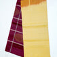 Elegant Maroon Pure Soft Silk Handloom Saree with Antique Gold Pallu