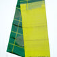 Elegant Peacock Green & Lime Yellow Pure Soft Silk Handloom Saree
