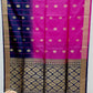 Rani Pink with Navy Blue Color Pure Silk Saree