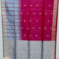 Rani Pink with Grey Color Pure Silk Saree