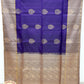 Biscut Brown With Voilet Pure Silk Saree