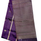 Dark Voilet with Gold Color Pure Silk Saree