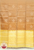 Cream Gold with Biscuit Color Pure Silk Saree