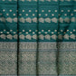 Tropical Green With Silver Color Pure Silk Saree