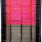 Crimson with Coffee Color Pure Silk Saree