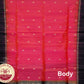 Crimson with Coffee Color Pure Silk Saree