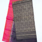Crimson with Coffee Color Pure Silk Saree