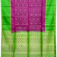 Purple with Green Color Pure Silk Saree