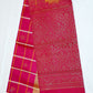 Pure Handloom Soft Silk Saree – Light Lemon Yellow & Rani Pink with Gold Zari