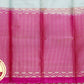 Gray with Pink Color Pure Silk Saree