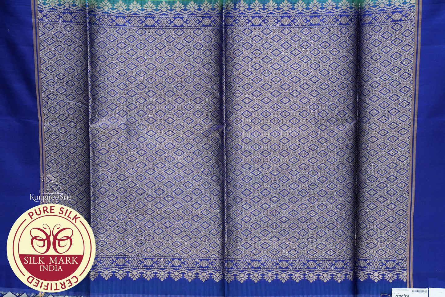 Parrot Green with Navy Blue Color Pure Silk Saree