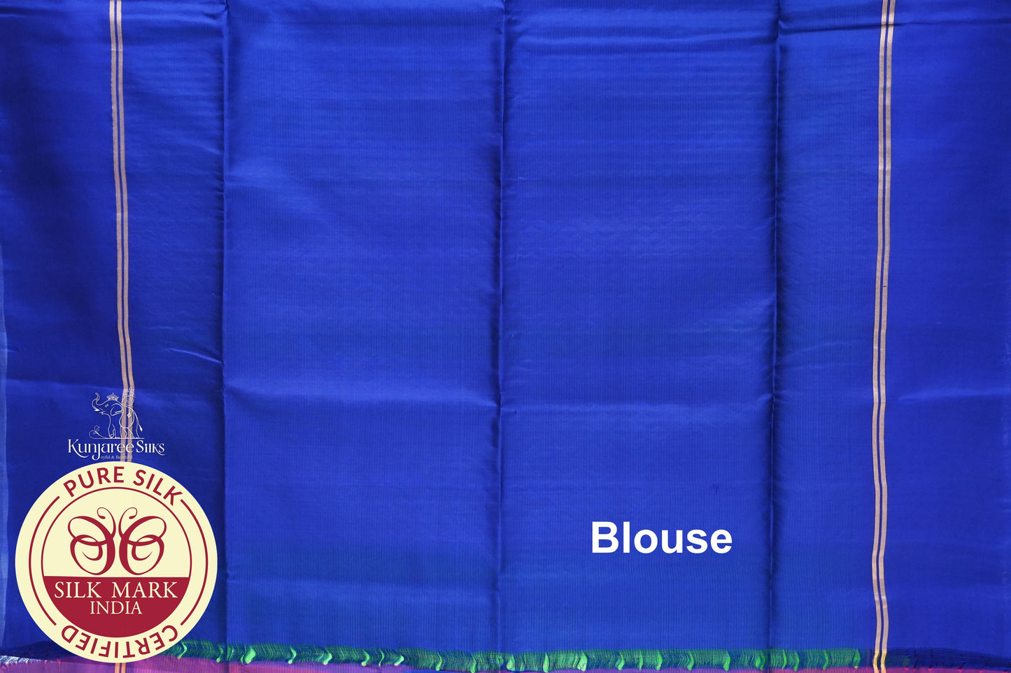 Parrot Green with Navy Blue Color Pure Silk Saree