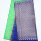 Parrot Green with Navy Blue Color Pure Silk Saree