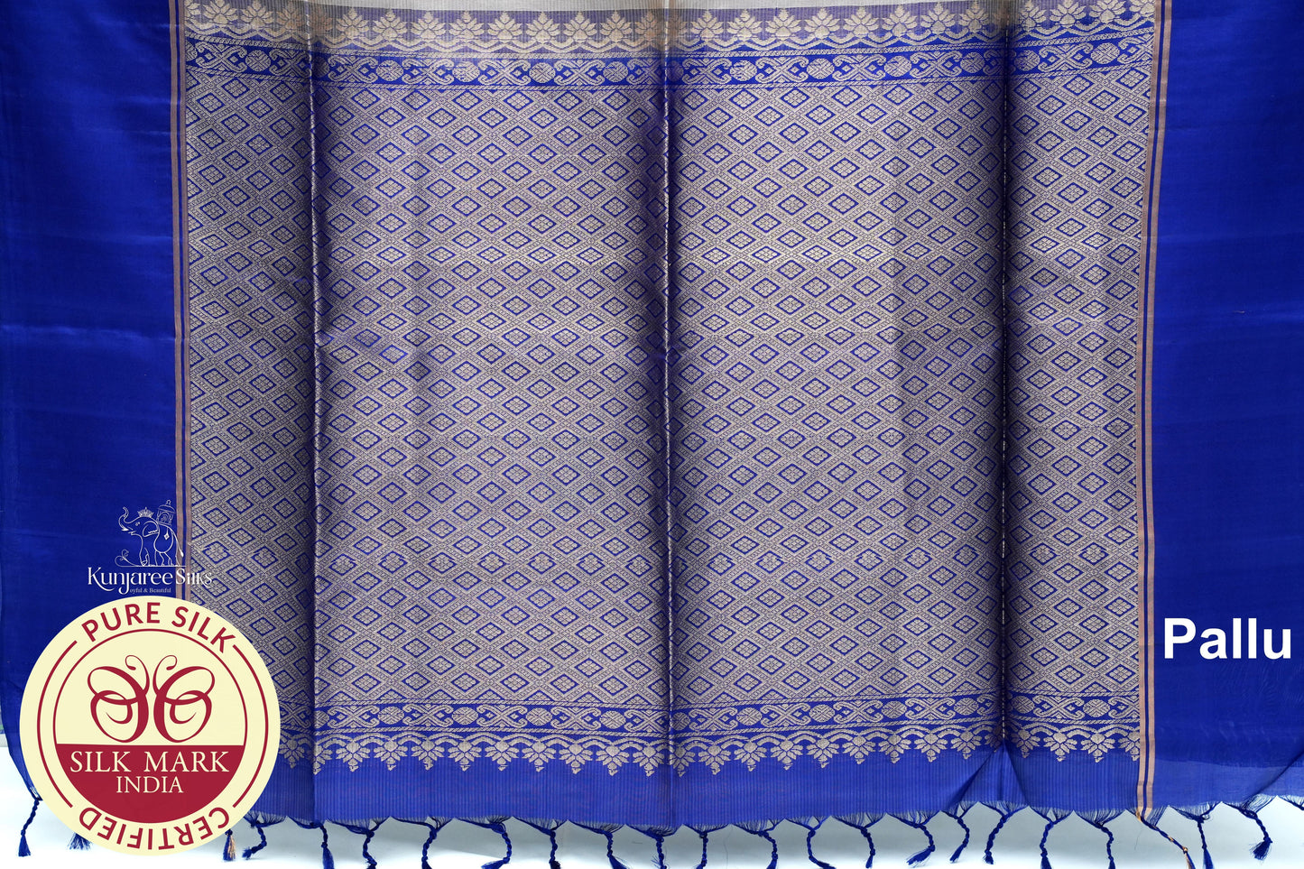 Biscuit with Purple Color Pure Silk Saree