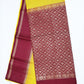 Brown with Lemon Yellow Color Pure Silk Saree