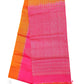 Pure Handloom Dual Tone Soft Silk Saree – Mustard Gold & Candy Pink with Broad Contrast Border