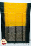 Yellow with Bottle Green Color Pure Silk Saree