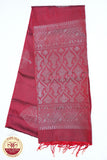 Maroon with Silver Color Pure silk Saree