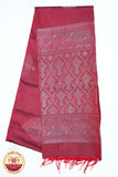 Maroon with Silver Color Pure silk Saree