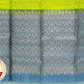 Parrot Green with Teal Blue Color Pure Silk Saree