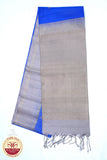 Blue with Gold Color Pure Silk Saree
