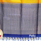 Mustard Yellow with Navy Blue Color Pure Silk Saree