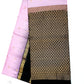 Baby Pink with Bottle Green Color Pure Silk Saree