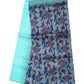 Pure Handloom Silk Pochampally Saree – Aqua Mint Green with Floral Ikat Grey Pallu