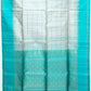 Teal Blue with Grey Color Pure Silk Sarees