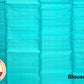 Cream White with Sea Blue Color Pure Silk Saree