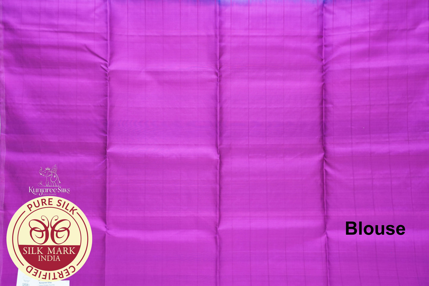 Purple Blue with Pink Pure Silks Saree