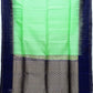 Parrot Green with Purple Color Pure Silk Saree