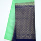 Parrot Green with Purple Color Pure Silk Saree