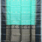 Sky Blue with Bottle Green Color Pure Silk Saree