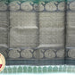 Sky Blue with Bottle Green Color Pure Silk Saree