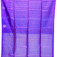 Lavender with Silver Color Pure Silk Saree