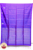 Lavender with Silver Color Pure Silk Saree