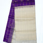 Purple with Cream Yellow Color Pure Silk Saree