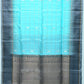 Sky Blue with Dark Grey Color Pure Silk Saree