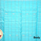 Sky Blue with Dark Grey Color Pure Silk Saree