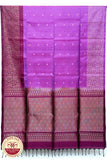 Pink with Maroon Color Pure Silk Saree