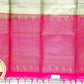 Golden with Pink Color Pure Silk Saree