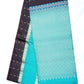 Dark Grey with Sky Blue Color Pure Silk Saree