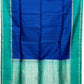 Royal Blue with Green Color Pure Silk Saree