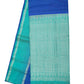 Royal Blue & Sea Green Pure Silk Handloom Soft Silk Saree