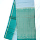 Cream Grey with Green Color Pure Silk Saree